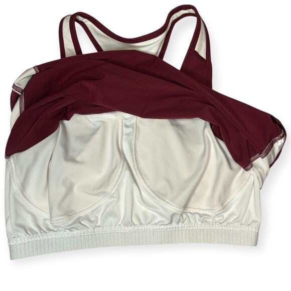 Nike Dri-FIT Airbone Racerback Tank Top Maroon White Sz Large Running Training - Picture 5 of 7